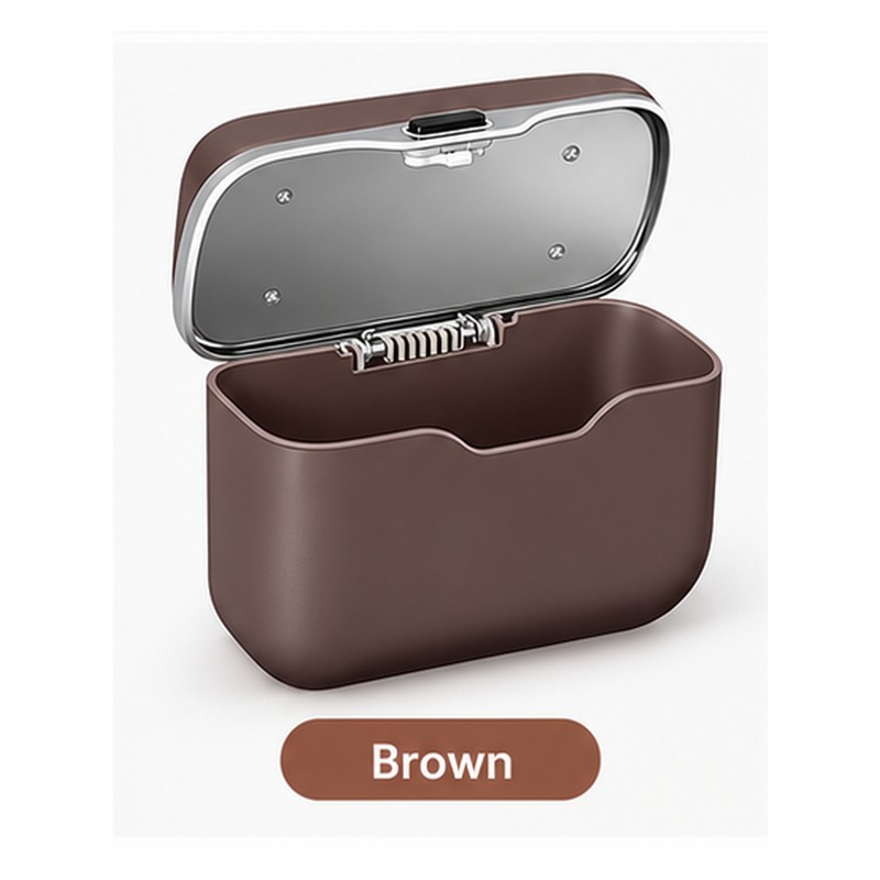Car Trash Can with Press Lid – Hanging ABS Interior