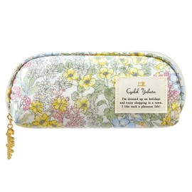 Cyalel Yahata Glasses Case, LC Zipper, Eyeglass Case, Women's, Lightweight, Lightweight, Sunglasses Case, Cute, Stylish, Made in Japan, Gift, Lily Bouquet Yellow