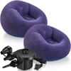 Realspring 2 Pcs Bean Bag Chairs for Adults Kids Inflatable
