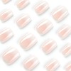 JUSTUSNX 24pcs Square Fake Nails Gradient False Nails Short Press