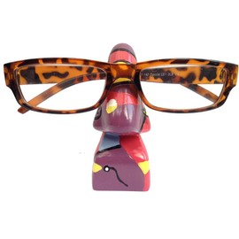 Stunning Clarice Cliff style Art Deco Old Tupton Ware eyeglass Spectacle Holder (Purple - Red - Sky))