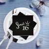 Black and Silver 16th Birthday Cocktail Napkins,40 pcs 16th Birthday