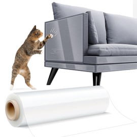 BeSokar Scratch Protection Film, Sofa Protection, Transparent, Scratch Protection Wall, Scratch Protection Film, Couch Scratch Protection, Anti-Scratch/Claw Tape for Furniture, Couch, Sofa, Wall, Door Protection (300 x 30 cm)