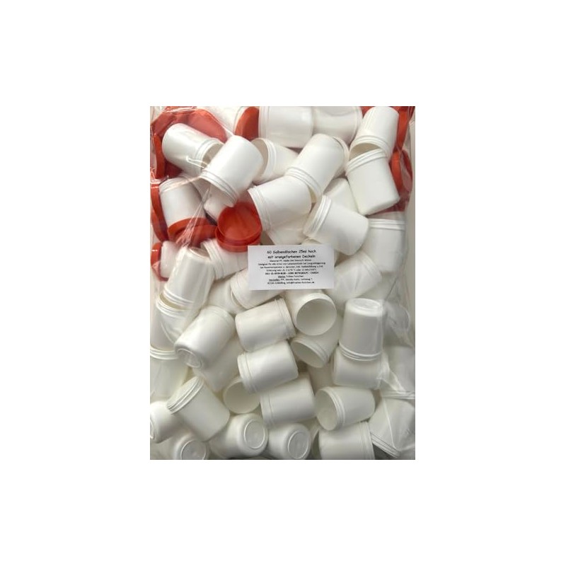 60 Ointment Jar Containers Cream/Ointment Kruke High 25ml Capacity with