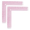 Ouligay 2Pcs Plastic L-Square Shape Ruler French Curve Sewing Measure