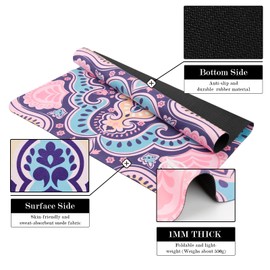 JOOEER Pilates Reformer Machine Mat, Non Slip Pilates Reformer Cover Lightweight Foldable Washable Pilates Reformer Mat for Gym Fitness, Pink