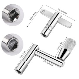 Drum Key, 4 Pieces Drum Set, Silver Tuning Keys, Drum Tuning Keys, Metal Drum Key, Musical Instrument, Drum Key for Drums, Drum Instruments