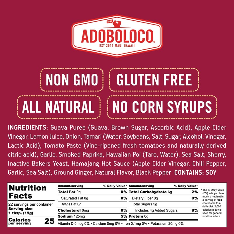 Adoboloco Guava Hawaiian Barbecue Sauce - Gluten Free