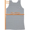 Men’s Russian Telnyashka Striped Tank Top Vest – Black and