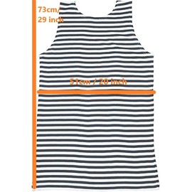 Men’s Russian Telnyashka Striped Tank Top Vest – Black and White Striped Vest Mens Sailor Shirt Cotton Size L