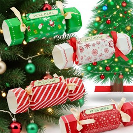 Wnzdp 4PCS Christma Surprise Money Pull Pouch Candy, DIY Pull Out Money Gift Box, Christma Boxes for Gifts Presents Home Holiday Party Decor