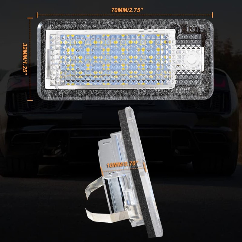 KaTur 1 Pair Car NO Canbus Error 18SMD LED License