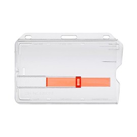 5 x Card Holders – Black White Blue Red Transparent Set Slider ID Card Holder Retractable ID Card Case Protective Cover Horizontal Vertical Portrait Format Landscape Lanyard Card JoJo Belt Clip Clip,