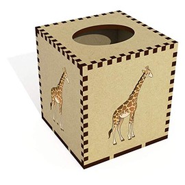 Square 'Giraffe' Wooden Tissue Box Cover (TB00039506)