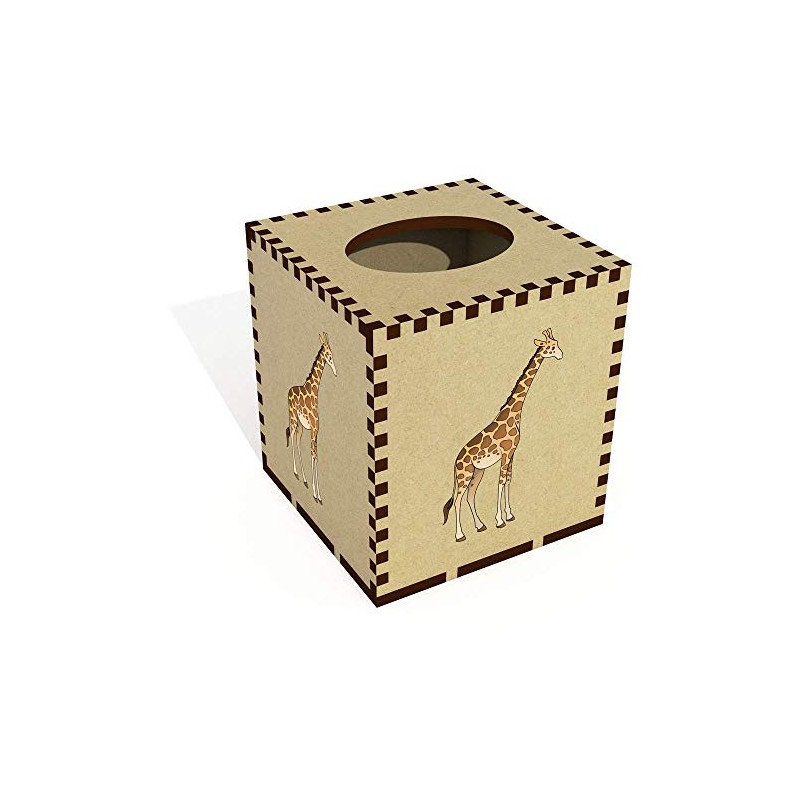 Square 'Giraffe' Wooden Tissue Box Cover (TB00039506)