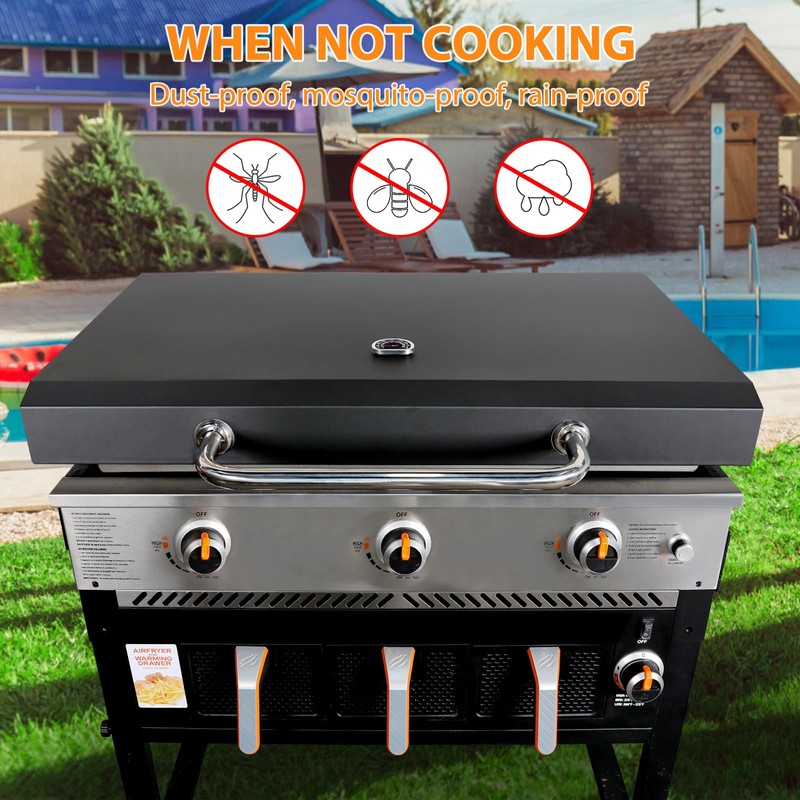 Mofeez Hinged Lid with Hood for Blackstone: 28 inch Griddle