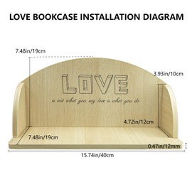 Thanksgiving Gifts,Home Decor,Wall Mounted Wood Shelf for,Floating Shelves for Living Room,Office,Bedroom,Kitchen,15.74" x 7.48"