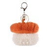 Apricot Lamb Salmon Sushi Cute Keychain, Soft Stuffed Plush Keychain
