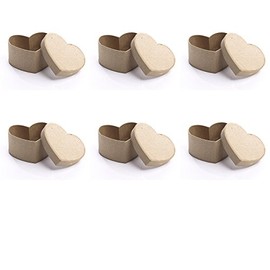 Factory Direct Craft® Handcrafted Paper Mache Heart Boxes - 6 Boxes