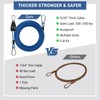 40FT Outdoor Clothesline Wire Rope System, Adjustable Steel Laundry Line