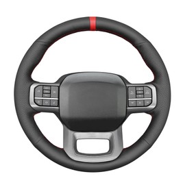 MEWANT Steering Wheel Covers for Ford f150 Ford F-150 2021-2023 / F-150 Lightning 2022-2023 Hand-Stitched Steering Wheel Wrap