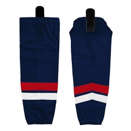CHKEYS Hockey Sock Professional Ice Hockey National Team Training Socks for Junior To Senior Youth Adult, Nst02-navy, X-Large