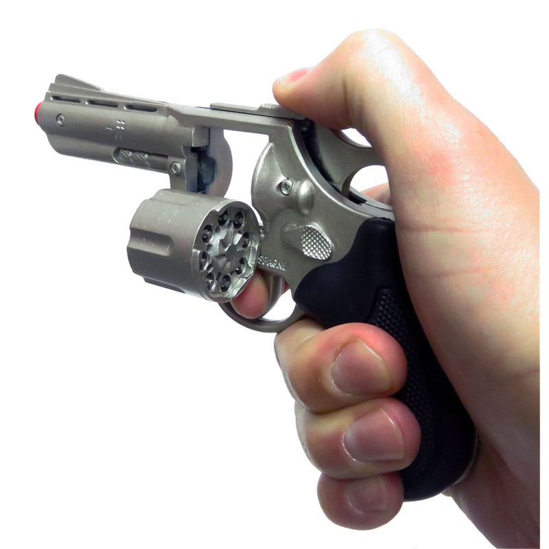 Gonher - Revolver della Polizia a 8 Colpi, Color Metallo