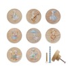 JamJam 8Pack 1.5" Wooden Decorative Cartoon Duck Knob Nursery Kids