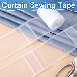 SZSMW Curtain Tape - Curtain Tape for Sewing - Curtain Tape - Suitable for All Types of Curtain Styles, Very Suitable for Curtains in Bedrooms, Dining Rooms, Study Rooms, etc. (10 cm x 10 m)