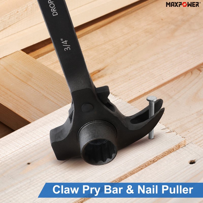 MAXPOWER 3/4" x 7/8" Scaffold Ratchet Wrench, Spud Podger Spanner,