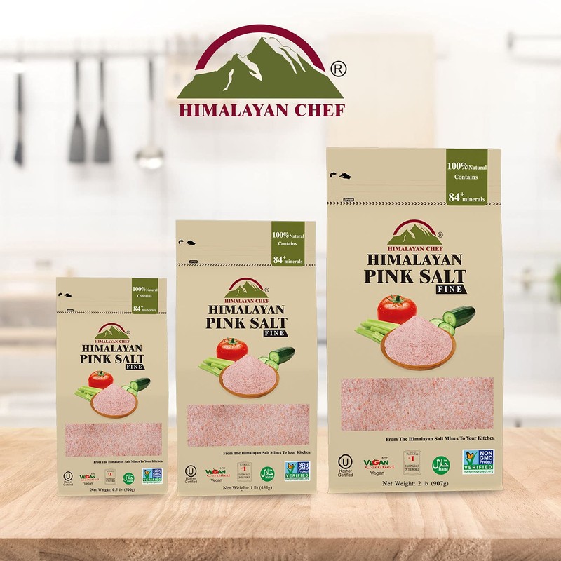 Himalayan Chef Fine Himalayan Pink Salt Bag, 2 LBS, Incredible