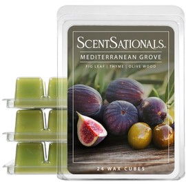 Scentsationals Wax Melts, Wax Cubes Strong Scent – Getaway Collection Mediterranean Grove – Long Lasting Scented Melts for Warmer, 10oz (24-Cubes)