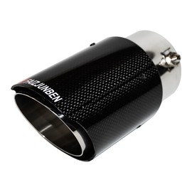 FAIZJUNBEN carbon fiber exhaust tip inlet 2.8" outlet 3.5" length 6.5", mirror carbon fiber exhaust tip - bolt-on, for 1.8"-2.8" OD car exhaust pipe