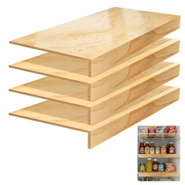 laapee Wire Shelf Covers for Closet & Pantry | Solid Wood Shelf Covers 8mm Thick | Tool-Free Removable 24x12 Inch | Rustic Design for Kitchen & Home (4 Pack)