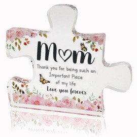 for Mom,Delicate Mom Birthday Gifts from Daughter, Son,Engraved Acrylic Block Butterfly,Ideas Gift for mom (AC-Puzzle)