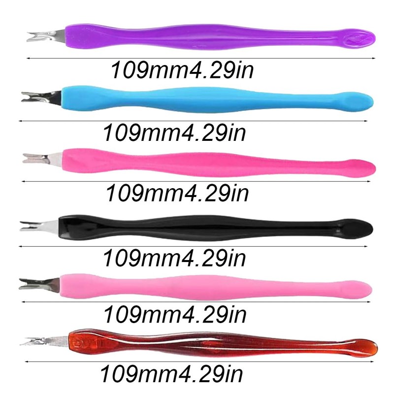 Cuticle Fork, 6 Pieces Cuticle Trimmer, Cuticle Pusher, Stainless Steel