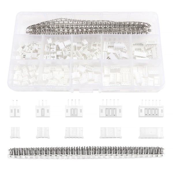 Lyeteung 420 PCS 2.0mm JST-PH Connector Kit, JST-PH 2/3/4/5/6 Pin