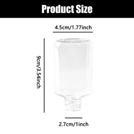 zuylikxy 5-Pack Clear Travel Bottles - Multicolor Portable Refillable Containers with Keychain and Silicone Sleeve, Reusable Leakproof Bottles for Shampoo, Lotion, Backpacking, and Business Trips
