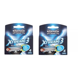 Wilkinson Sword Xtreme3, 4 Count Refill Razor Blades (Pack of 2)