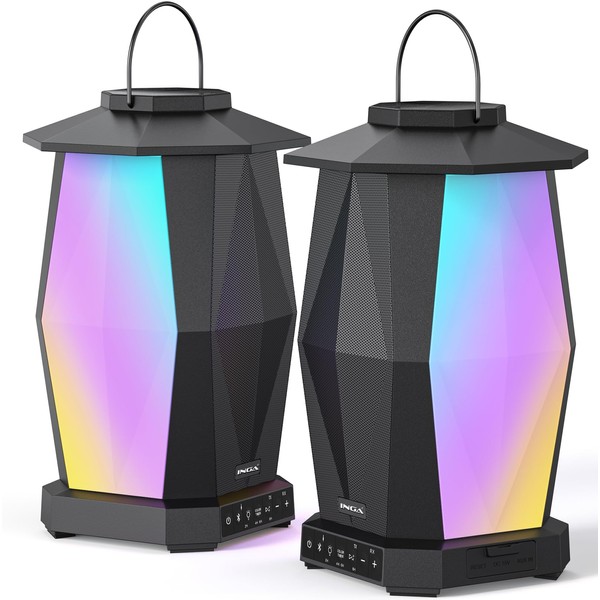 INGA Outdoor Speaker, Bluetooth Wireless Speaker with Lights, Sync up