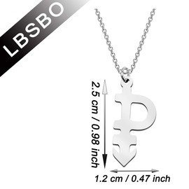 LBSBO Pansexual Symbol Necklace Stainless Steel Sign Charm Pendant Gift Pansexual Jewelry Gift for Men or Women, Metal