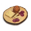 Lipper International Acacia Tree Bark Footed Server for Cheese, Crackers,