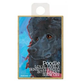 Poodle (blk) Loyal Lively Sensitive... Dog Fridge Kitchen Magnet NEW 2.5x3.5 B59