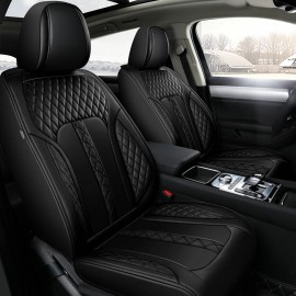 For HONDA CR-V 2007-2016 Car 5 -Seat Covers Front & Rear PU Leather Seat Cushion