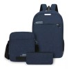 BOSSCO Mochila Casual Escolar Laptop 15.6 Viajar Trae 3 Piezas