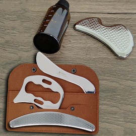 BYYDDIY 4 in 1 Gua Sha Massage Tool Set - Muscle & Fascia Scraper, Scar Tissue Tool for Physical Therapy