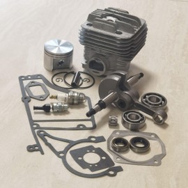 KUMEKA TS400 Cylinder Crankshaft Bearings Seals Gaskets Spark Plug Rebuild Set Concrete Cut-Off Saws Parts, silver