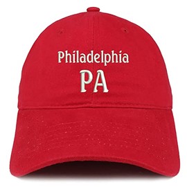 Trendy Apparel Shop Philadelphia PA Low Profile Soft Cotton Baseball Cap - Red