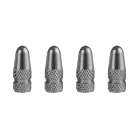 Marcraft Gun Metal Grey Metal Presta Tyre Valve Dust Caps (4 Pack) for Bicycles And Motorcycles | Not For Cars | Anodised Alloy | Screw-On