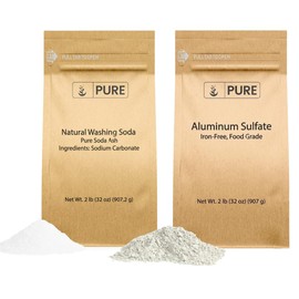 PURE ORIGINAL INGREDIENTS Pure Original Ingredients Aluminum Sulfate and Natural Washing Soda Bundle, 2 lbs Each, Water Softener & Purifier, Gardening & Cleaning